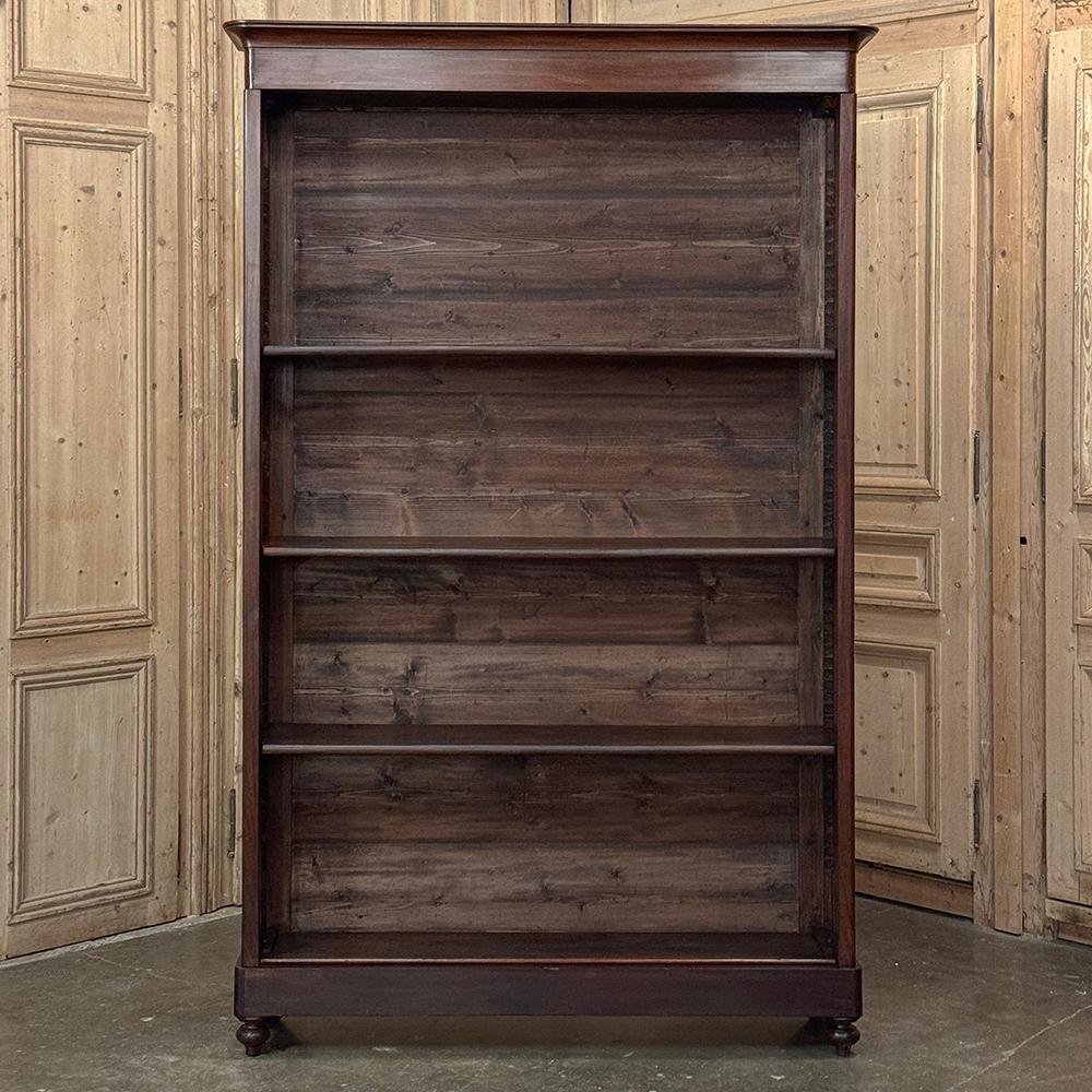 Français Bibliothèque ouverte de style Louis Philippe français du 19ème siècle en vente
