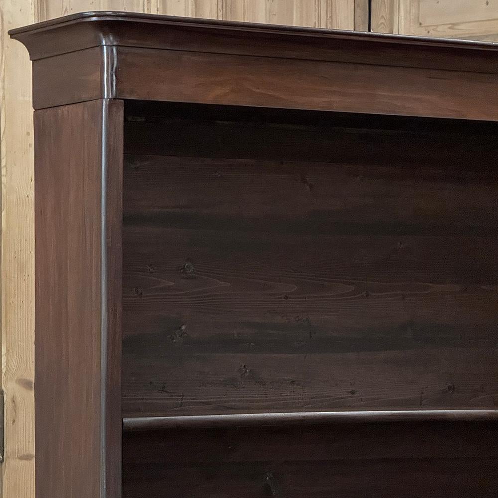 Fait main Bibliothèque ouverte de style Louis Philippe français du 19ème siècle en vente