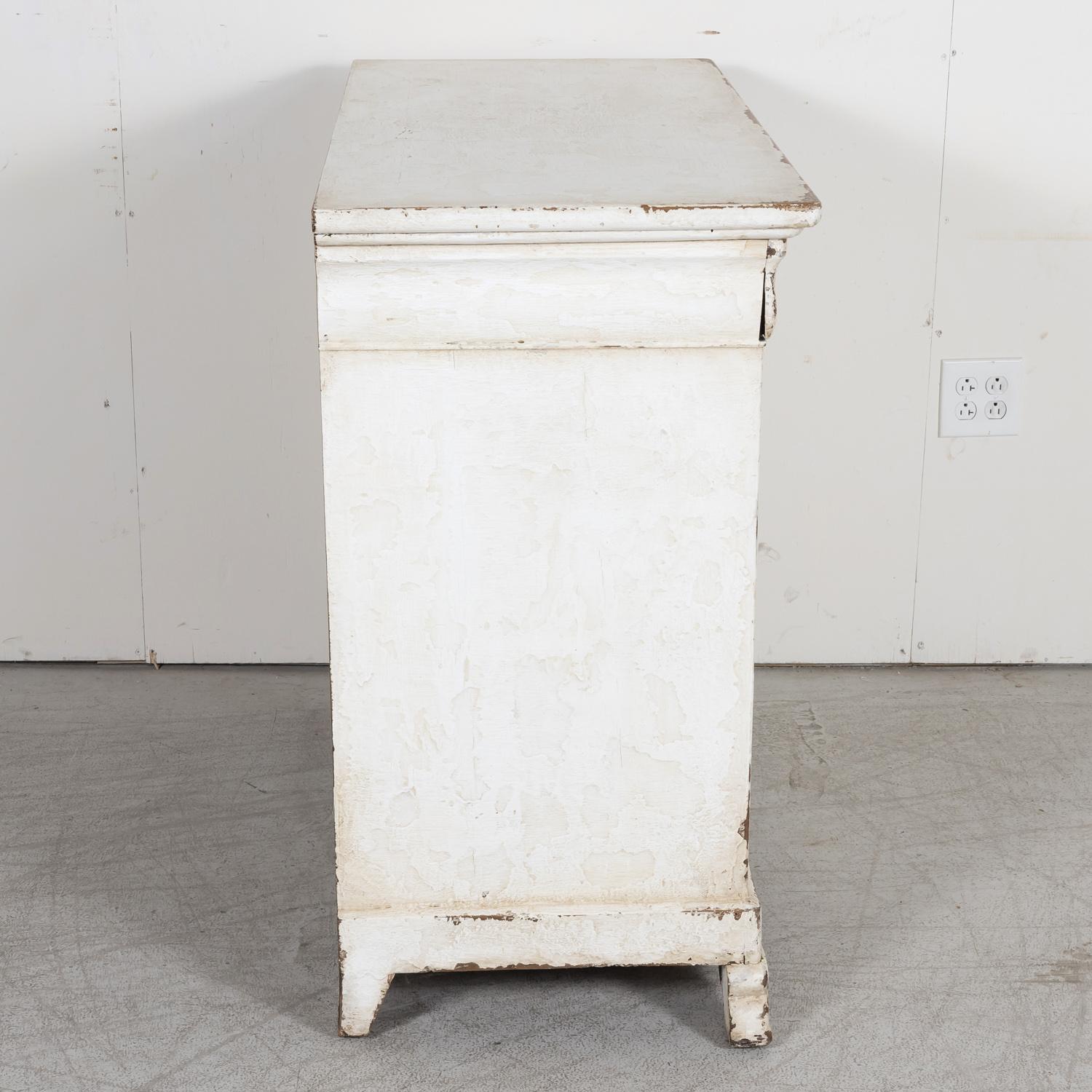 19th Century French Louis Philippe Style Painted Four Drawer Commode 11