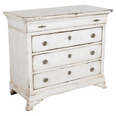 19th Century French Louis Philippe Style Painted Four Drawer Commode