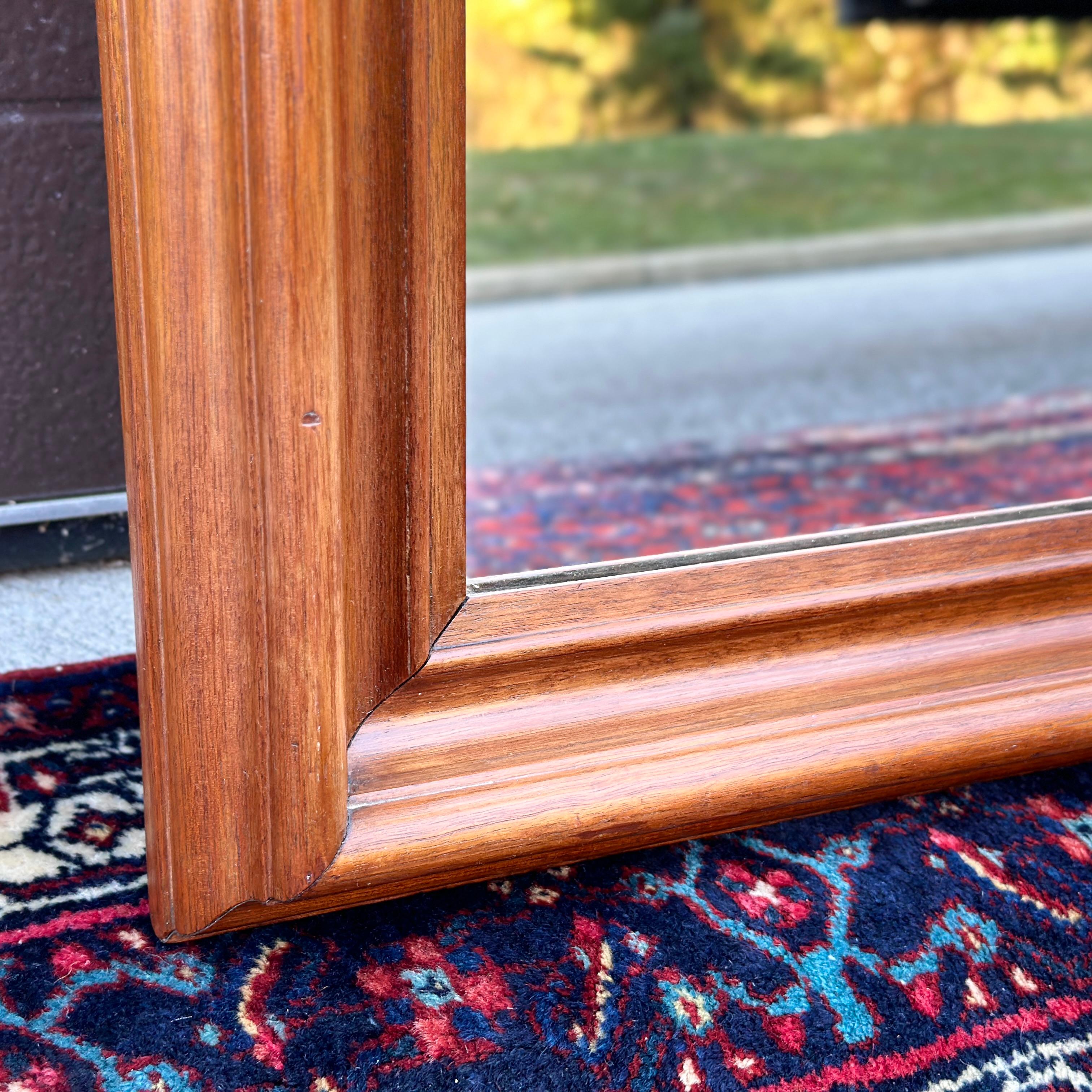 19th Century French Louis Philippe Style Solid Walnut Tall Narrow Wall Mirror 4