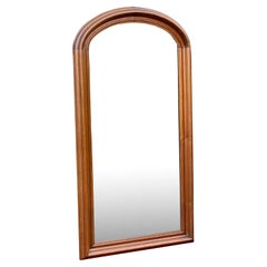 19th Century French Louis Philippe Style Solid Walnut Tall Narrow Wall Mirror