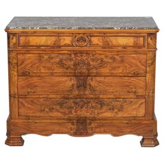 19th Century French Louis Philippe Style Walnut Commode
