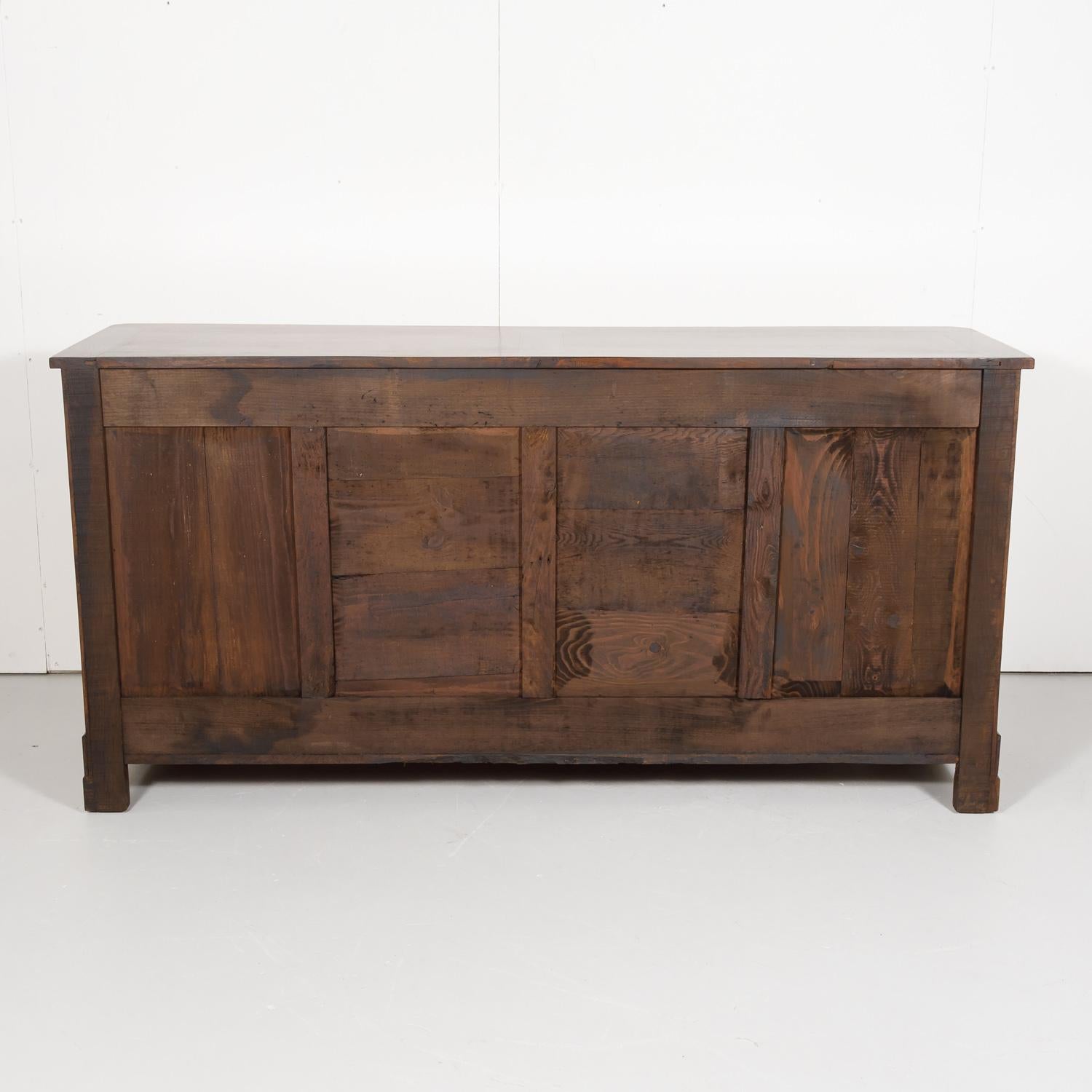 19th Century French Louis Philippe Style Walnut Enfilade Buffet 10