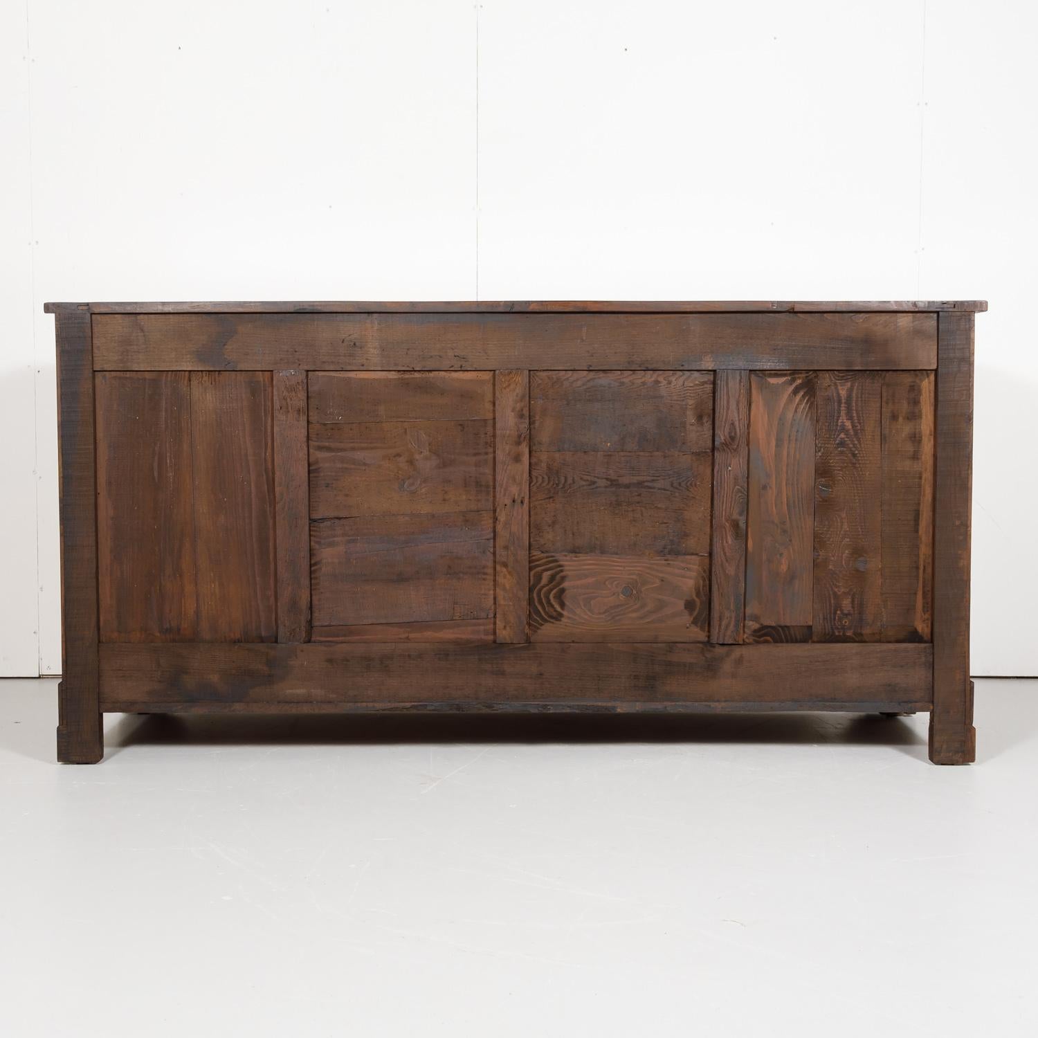 19th Century French Louis Philippe Style Walnut Enfilade Buffet 11