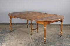 19th Century French Louis Philippe Style Walnut Extendable Drop Leaf Table