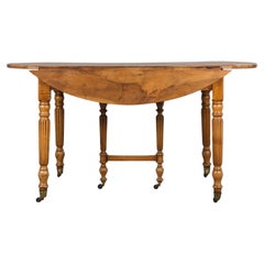 Mesa extensible de nogal estilo Louis Philippe francés del siglo XIX
