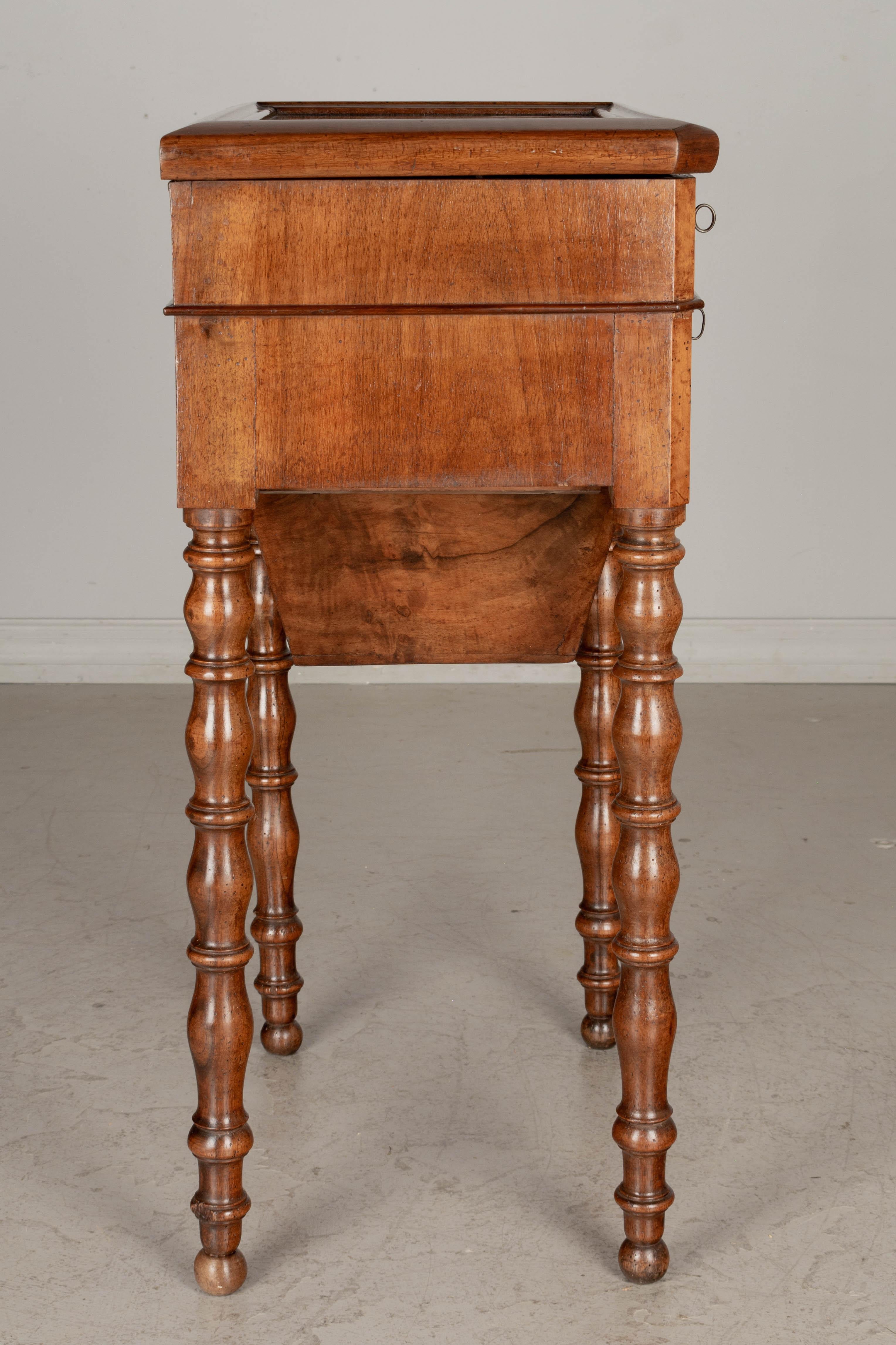 19th Century French Louis Philippe Travailleuse or Side Table For Sale 5
