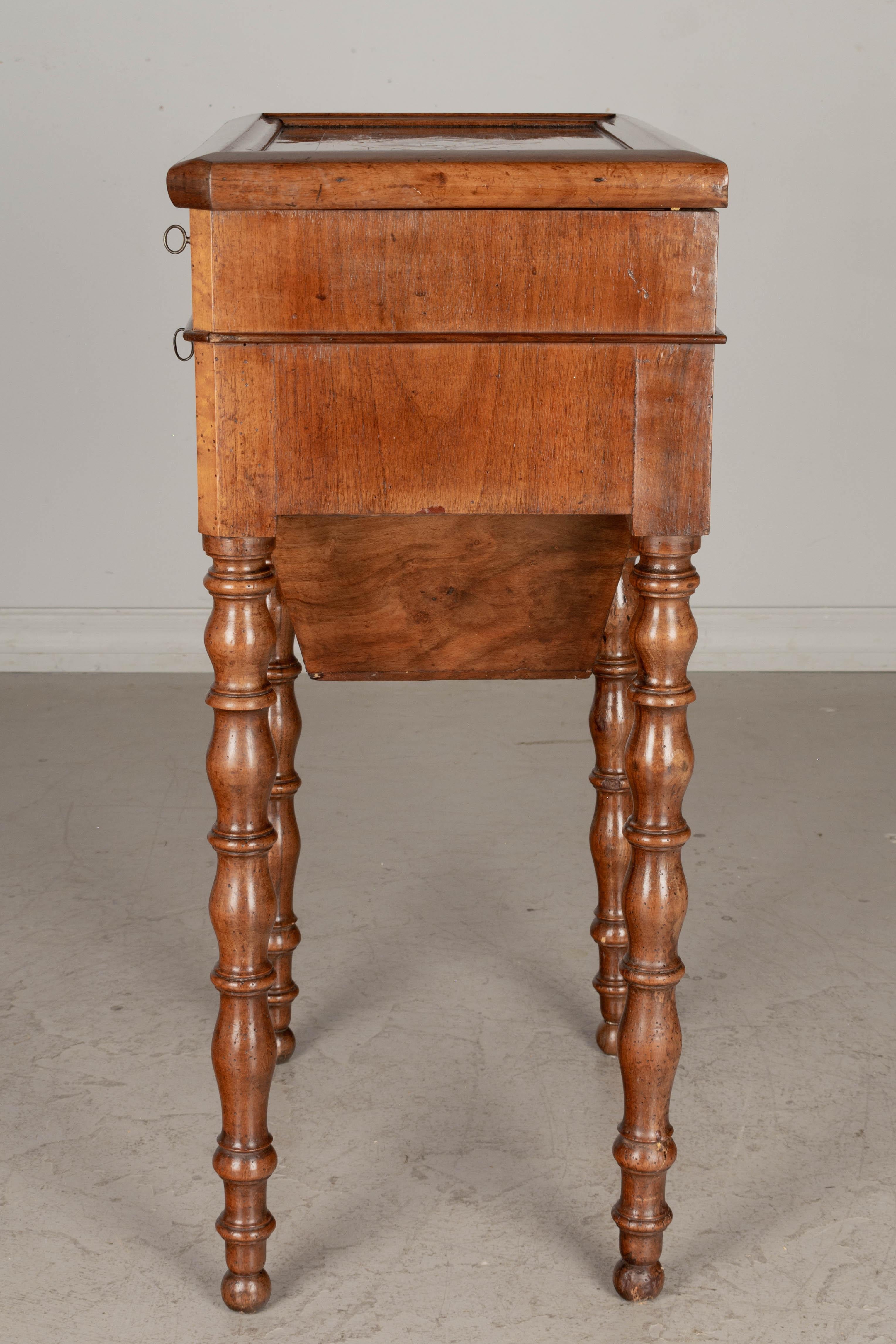 19th Century French Louis Philippe Travailleuse or Side Table For Sale 6