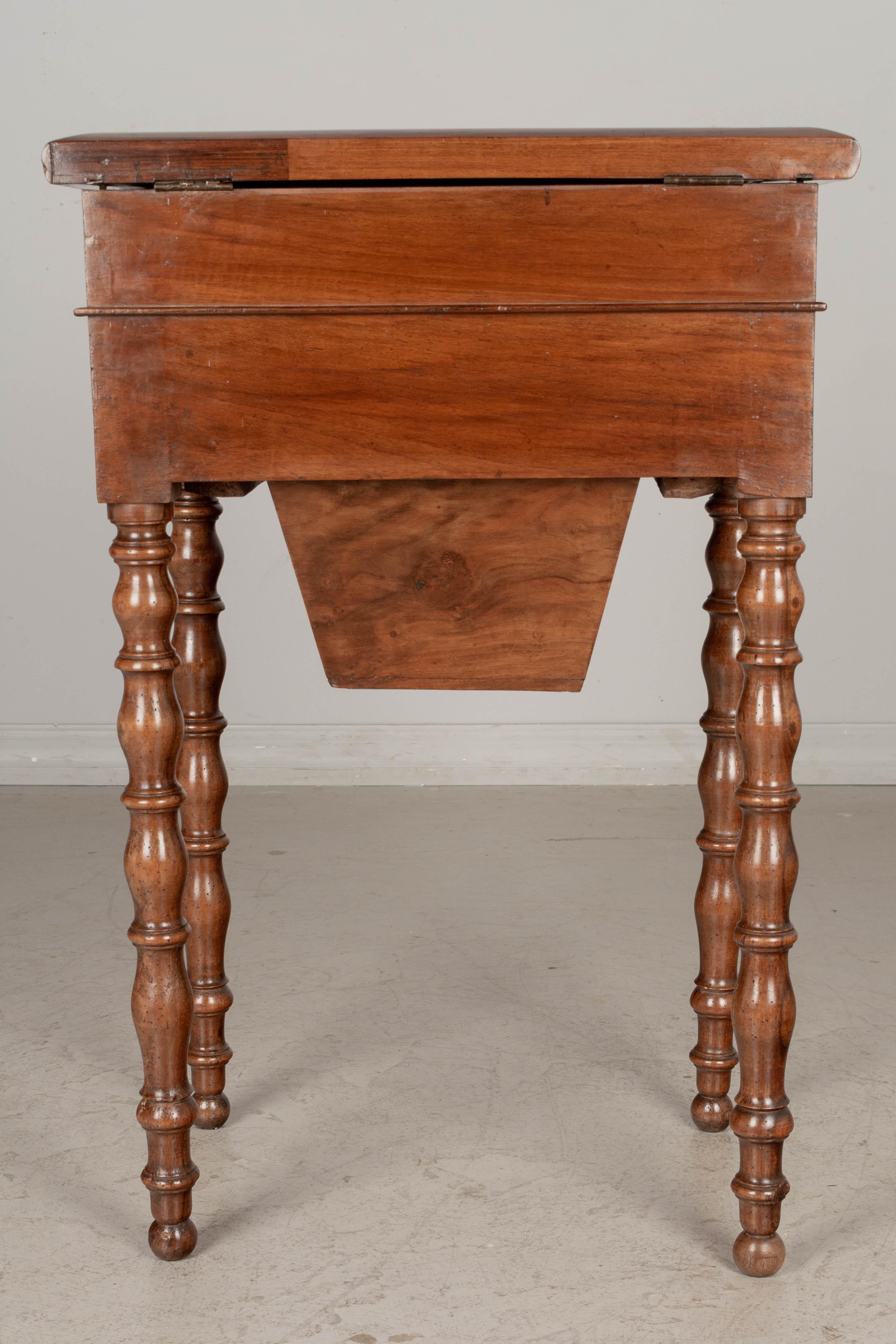 19th Century French Louis Philippe Travailleuse or Side Table For Sale 4