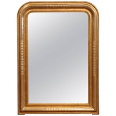 19th Century French Louis Philippe Two-Tone Gilt and Silver Leaf Wall Mirror