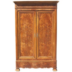 Antique 19th Century French Louis Philippe Walnut Armoire Period Chateau, circa 1900s