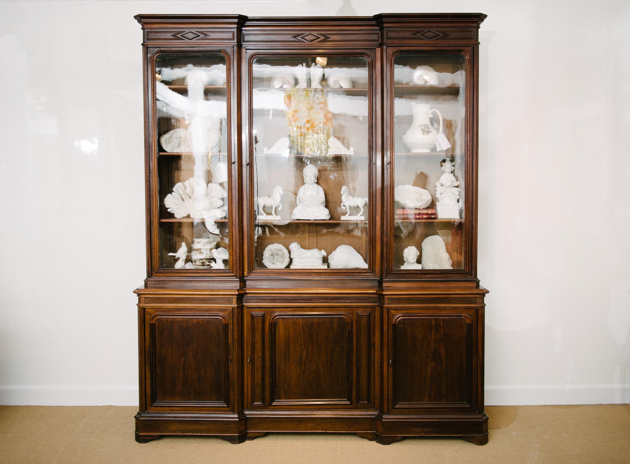 19th Century French Louis Philippe Walnut Bibliotheque For Sale 1