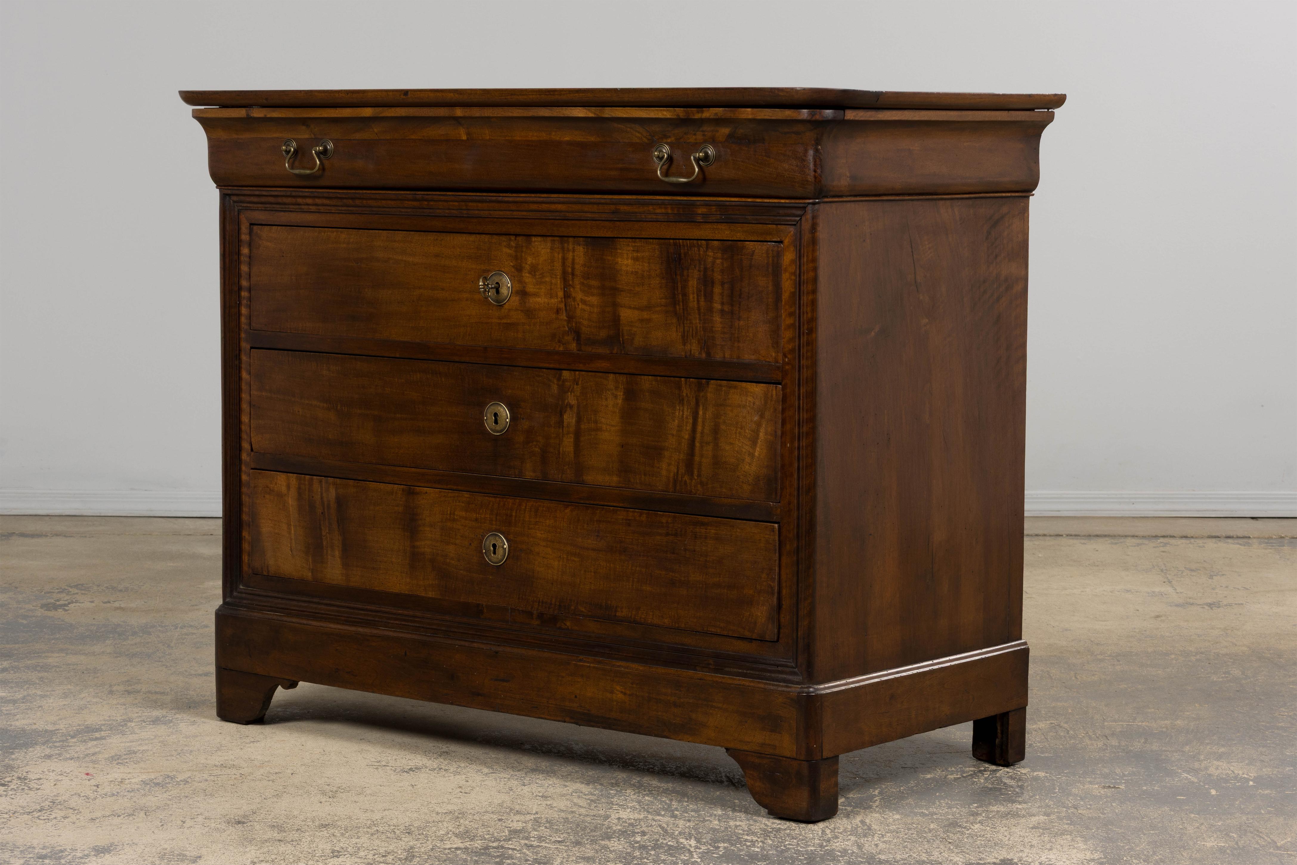 19th Century French Louis Philippe Walnut Chest of Drawers For Sale 9