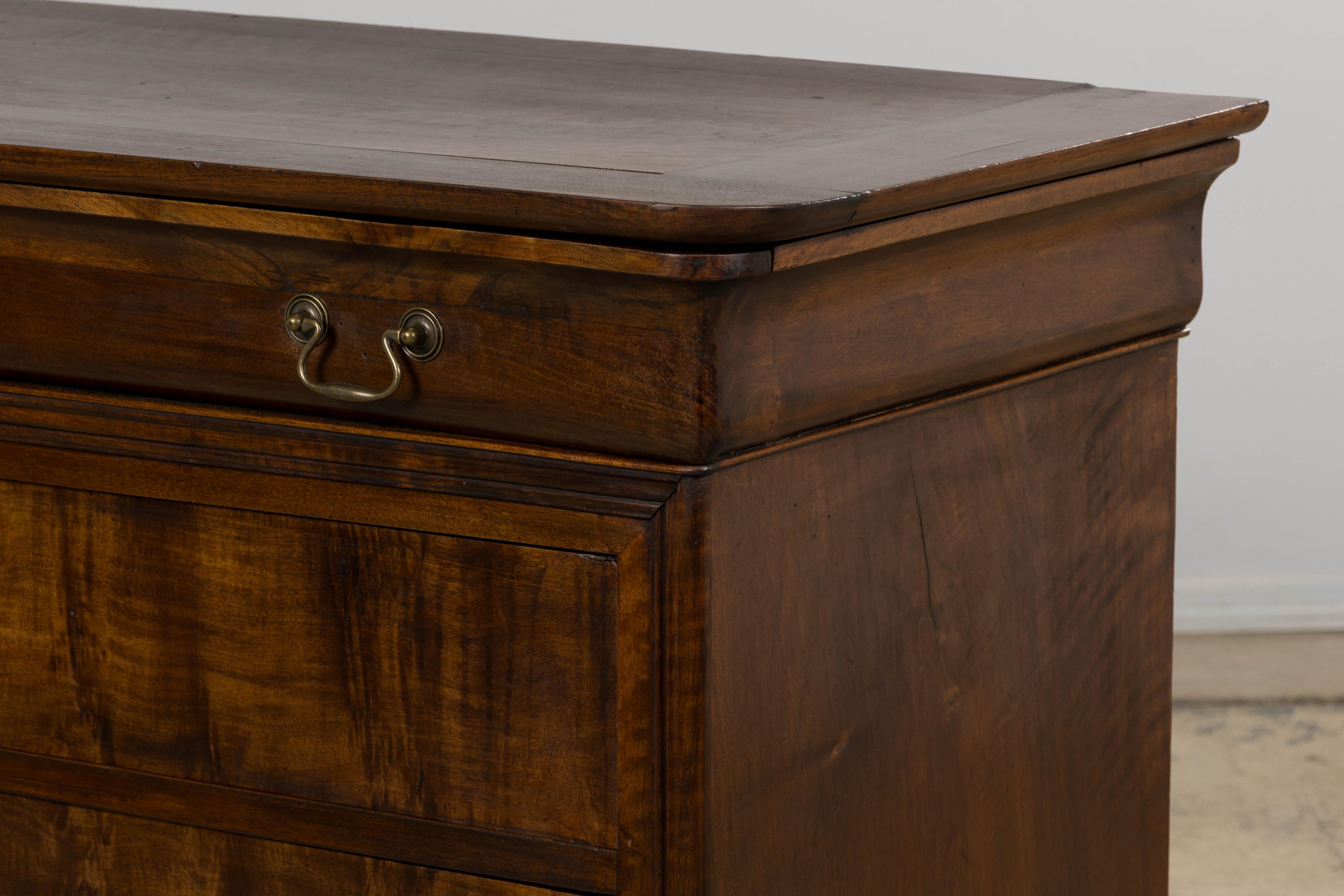 19th Century French Louis Philippe Walnut Chest of Drawers For Sale 11