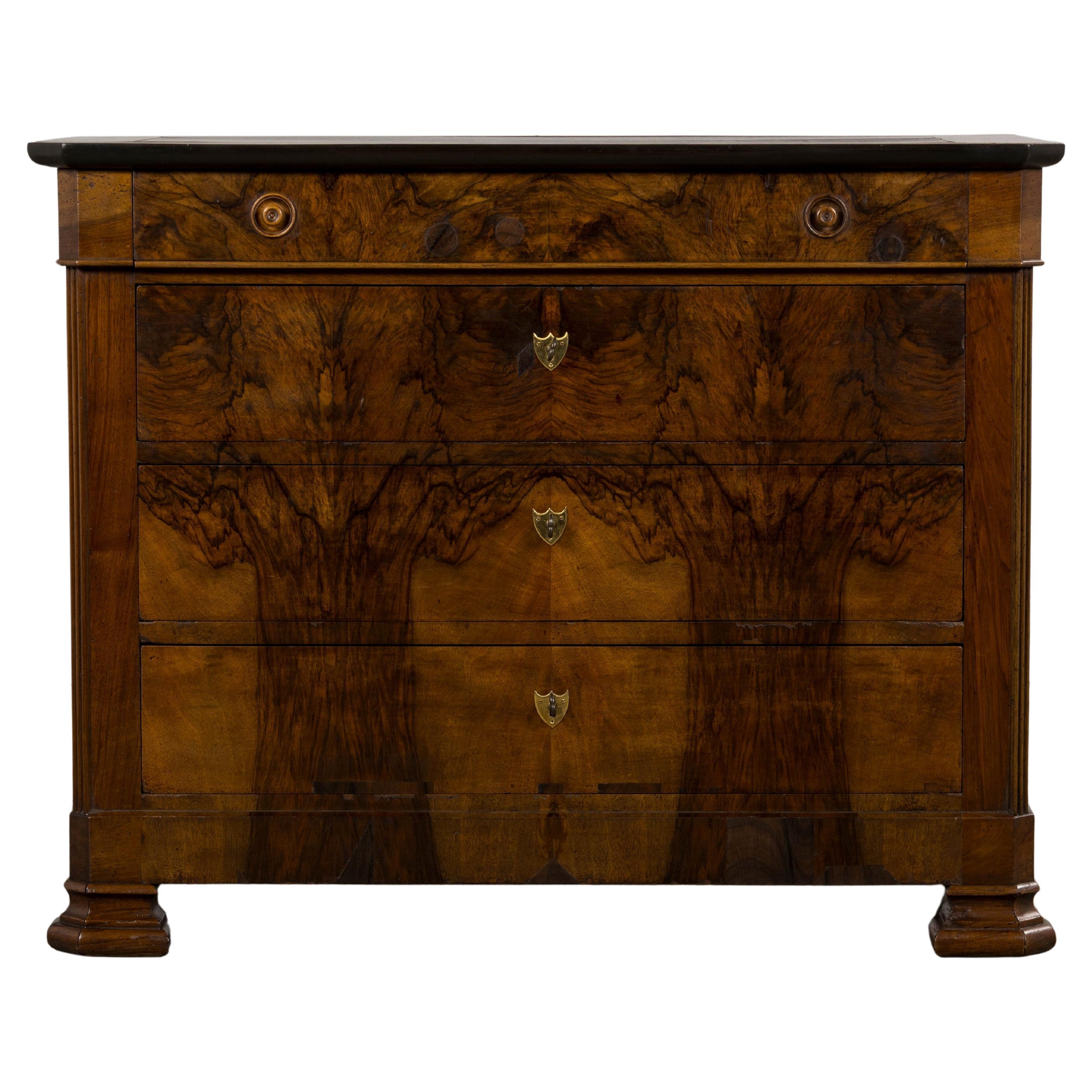 19th Century French Louis Philippe Walnut Chest Of Drawers