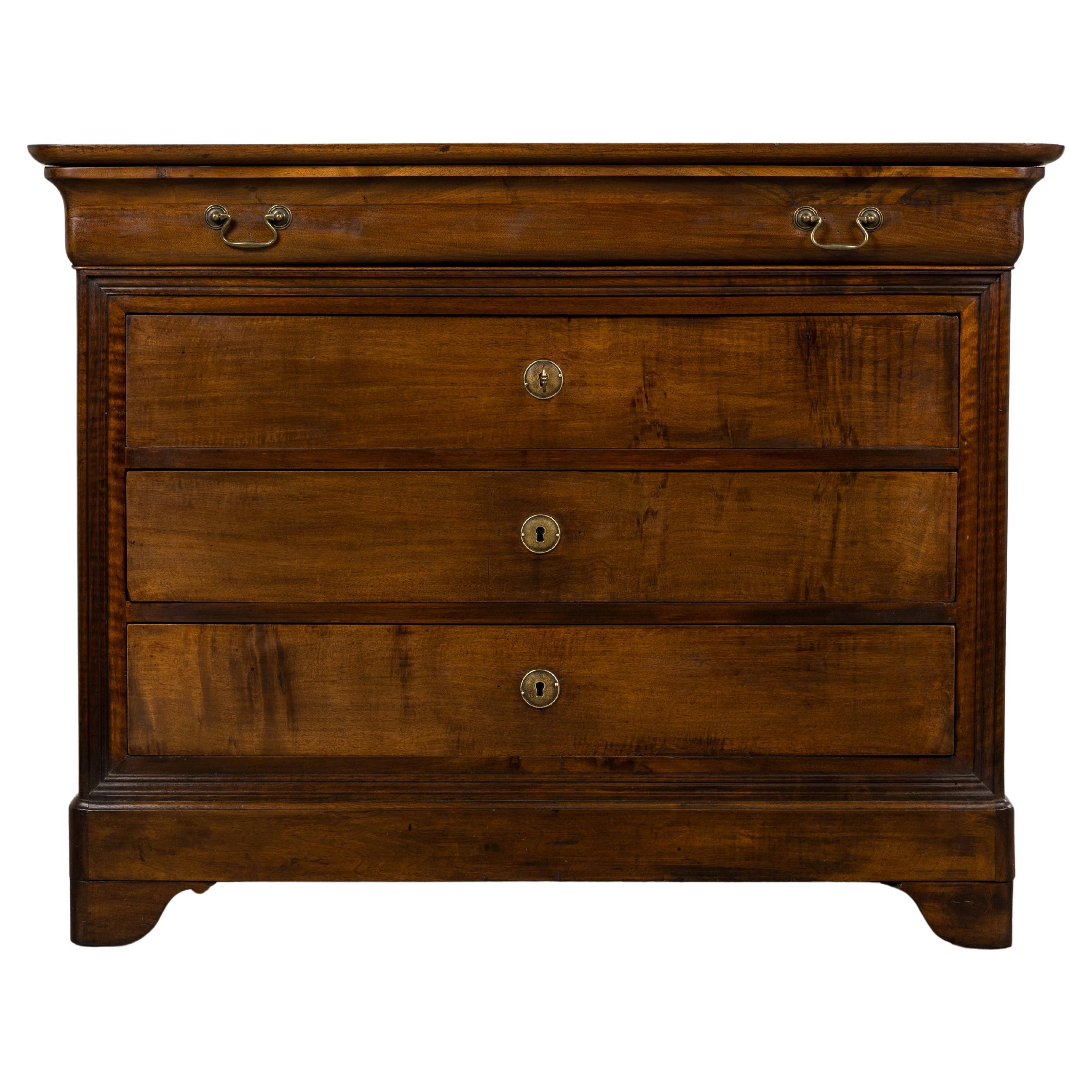 19th Century French Louis Philippe Walnut Chest of Drawers