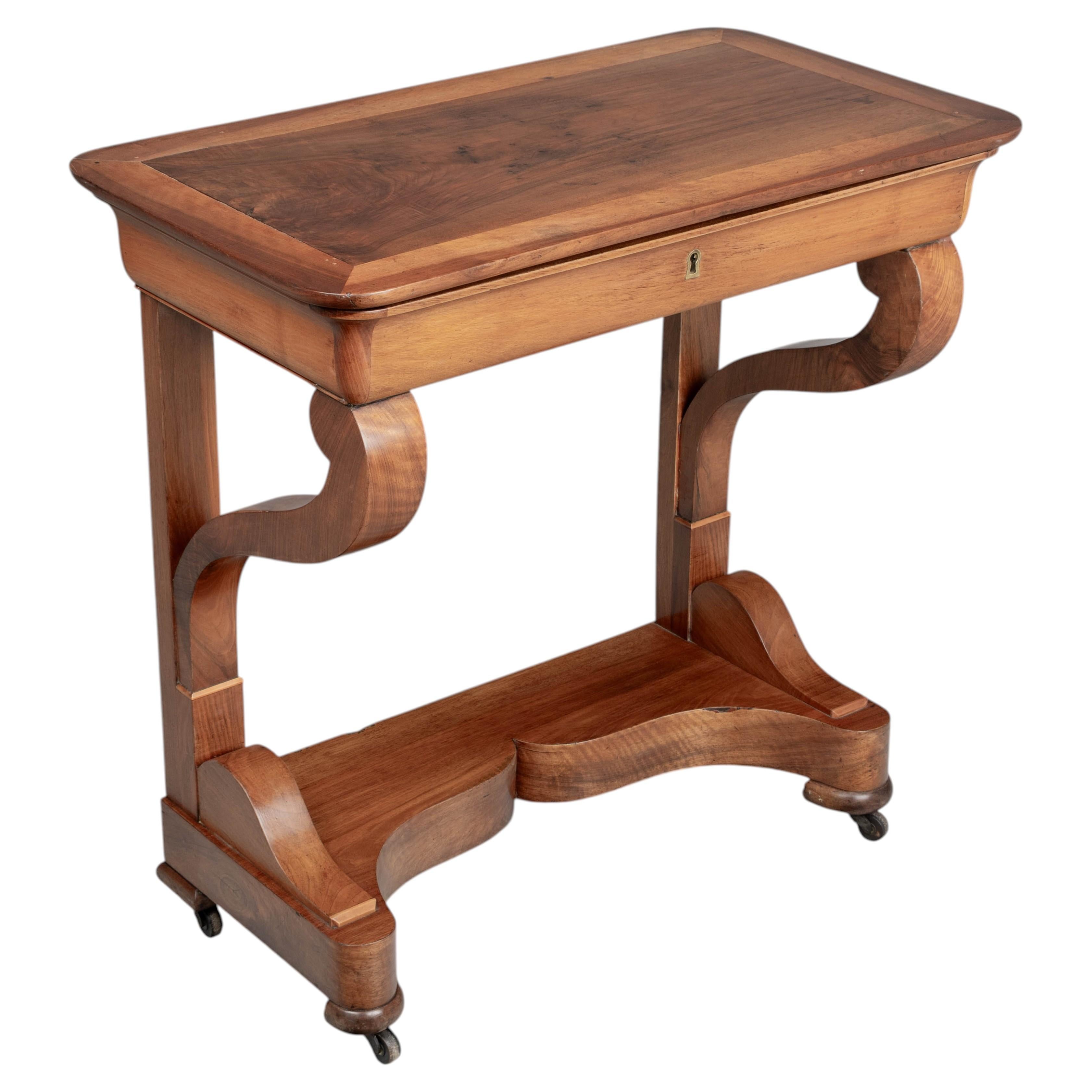 19th Century Louis Philippe Console Table, Solid Walnut, Circa 1870