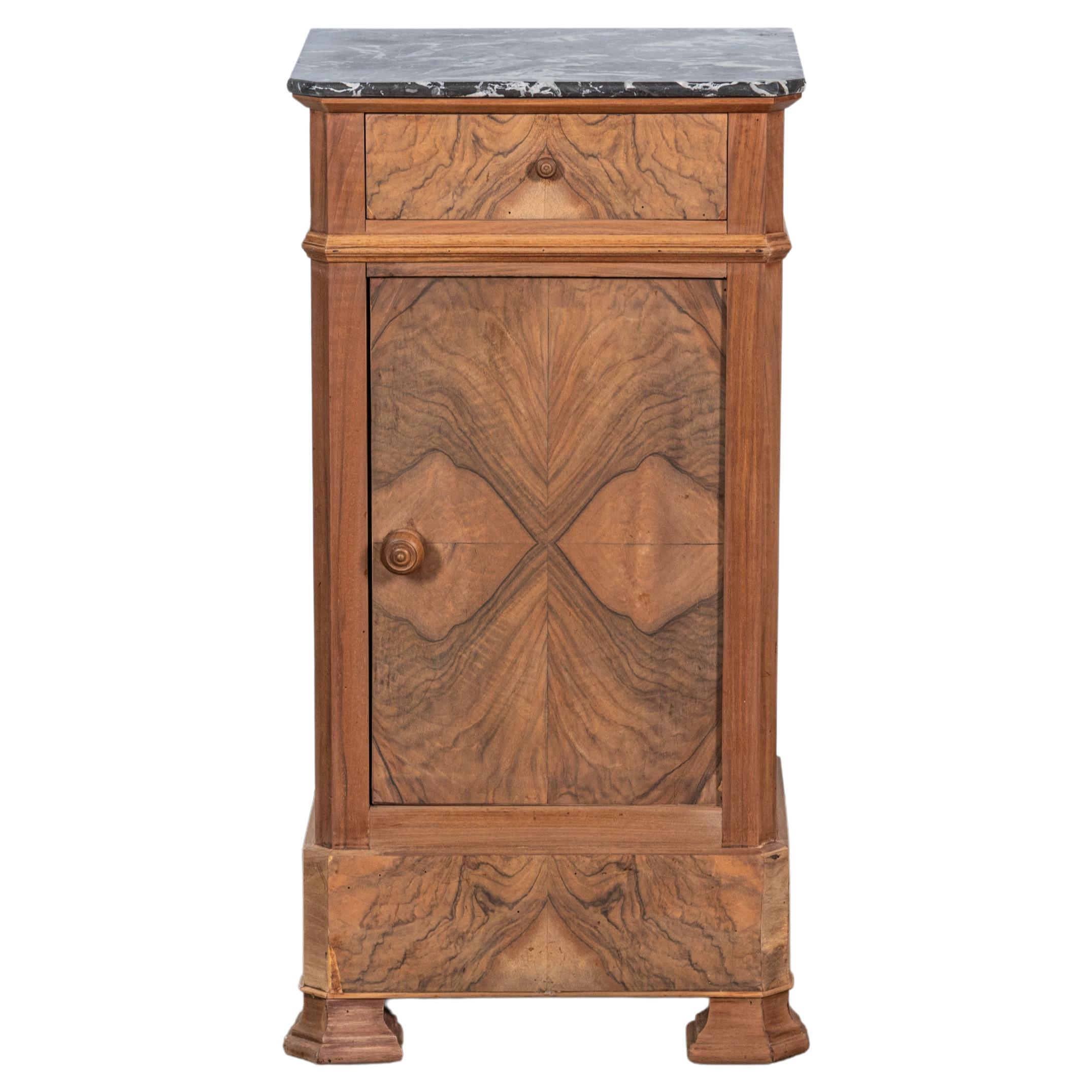 19th Century French Louis Philippe Walnut Nightstand
