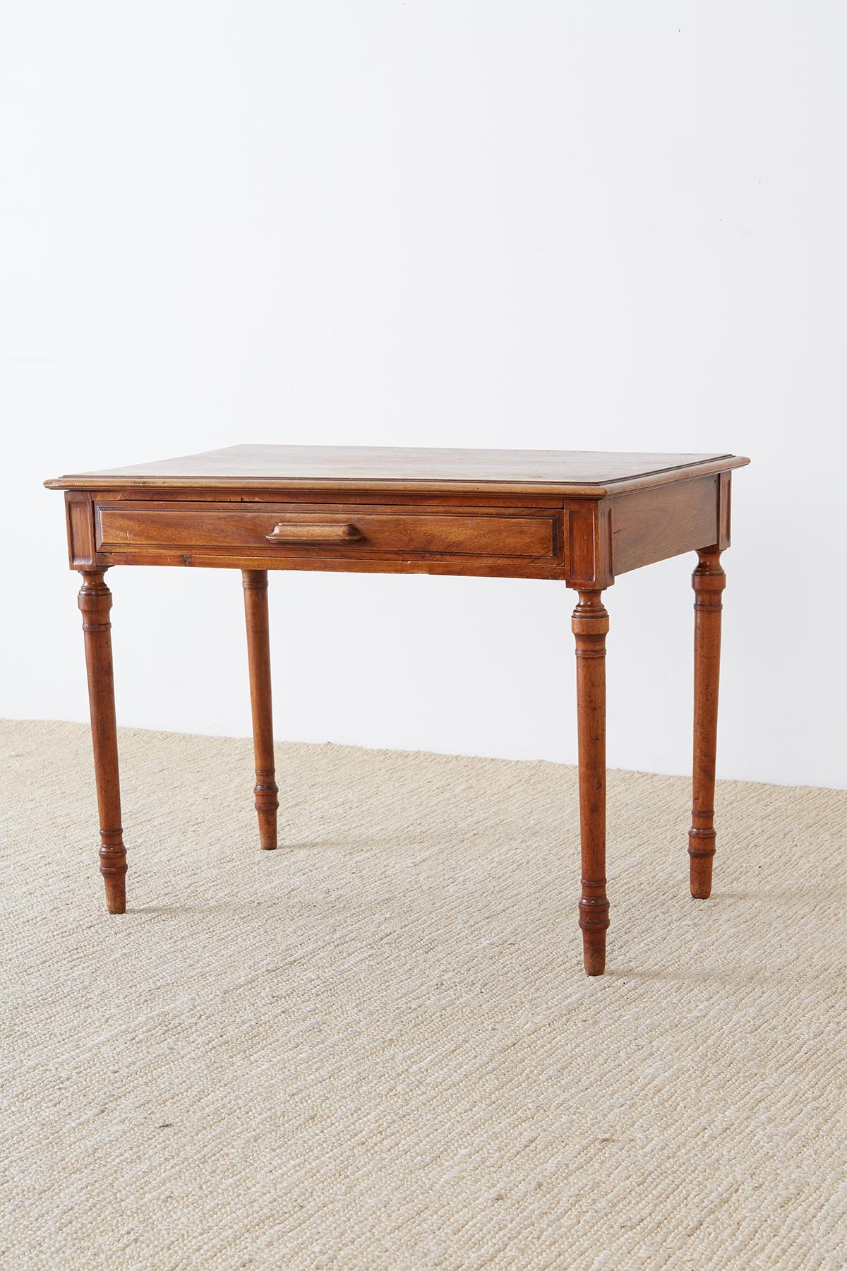 Hand-Crafted 19th Century French Louis Philippe Walnut Writing Desk