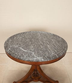 19th Century French Louis Philippe X Frame Mahogany Gueridon
