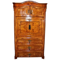 19th Century French Louis Philippe Yew Wood Secretaire