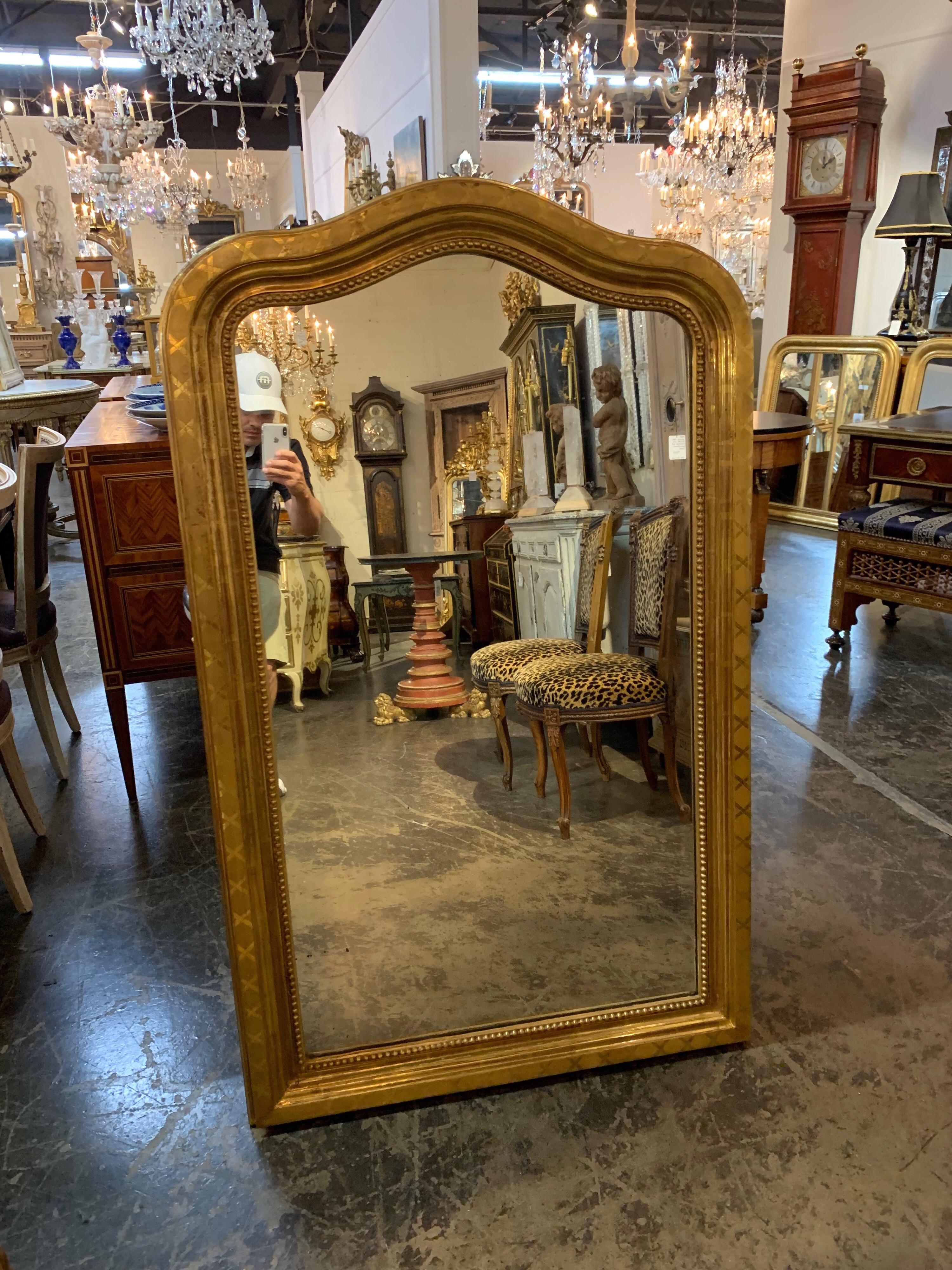 Wood 19th Century French Louis Phillipe Gold Gilt Mirror