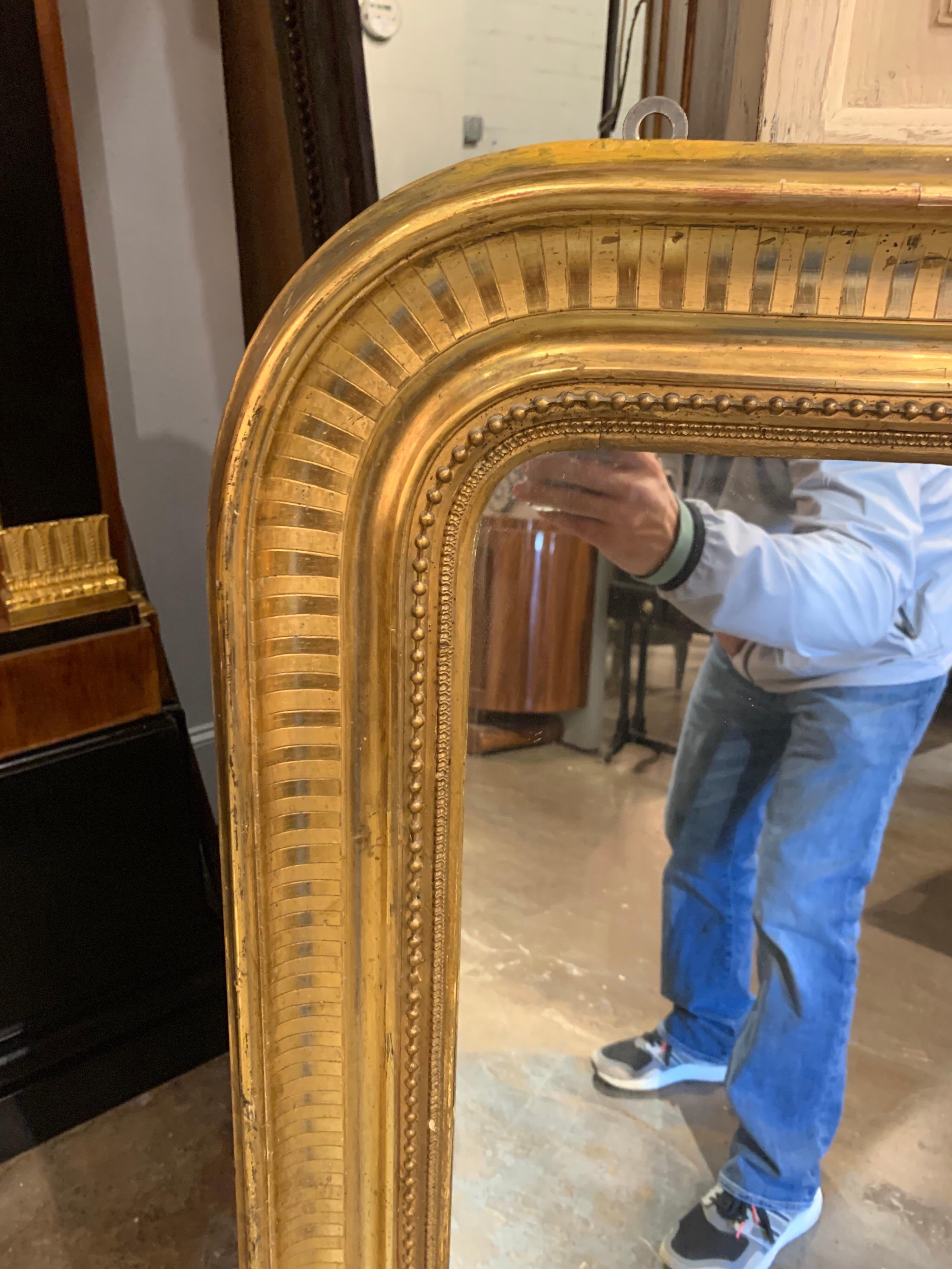 Louis Philippe 19th Century French Louis Phillipe Gold Giltwood Mirror