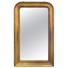 19th Century French Louis Phillipe Gold Giltwood Mirror