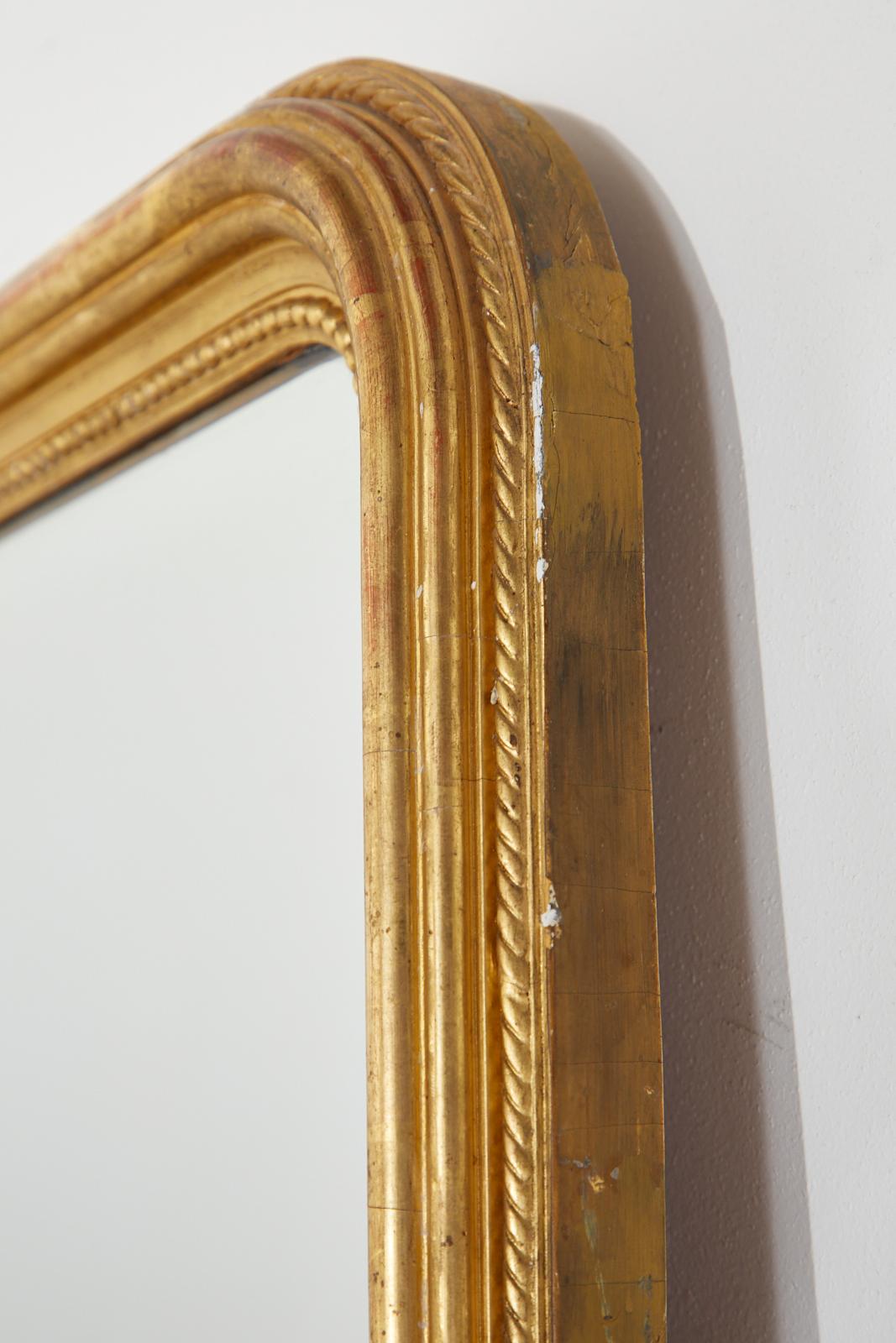 19th Century French Louis Phillippe Giltwood Mirror 5