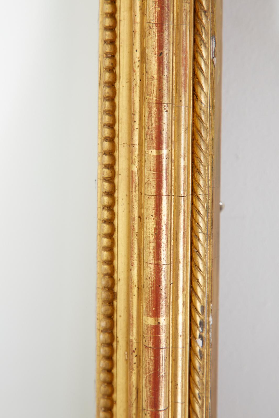 19th Century French Louis Phillippe Giltwood Mirror 8