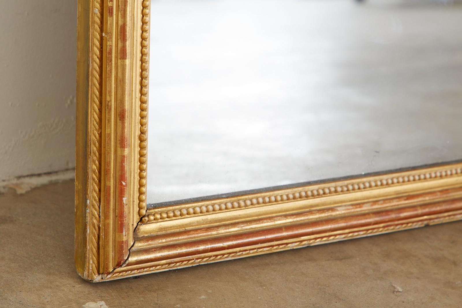 19th Century French Louis Phillippe Giltwood Mirror 10