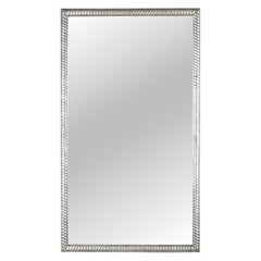 19th Century French Louis Phillippe Silver Ripple Mirror