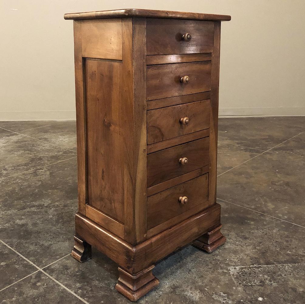 Louis Philippe 19th Century French Louis Phlipped Fruitwood Chiffoniere ~ Petite Commode For Sale