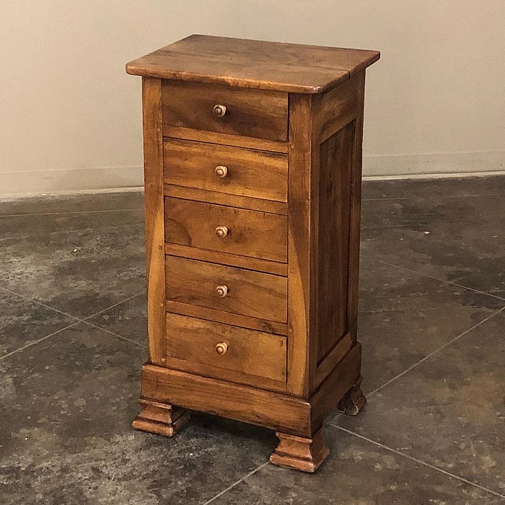 19th Century French Louis Phlipped Fruitwood Chiffoniere ~ Petite Commode For Sale 1