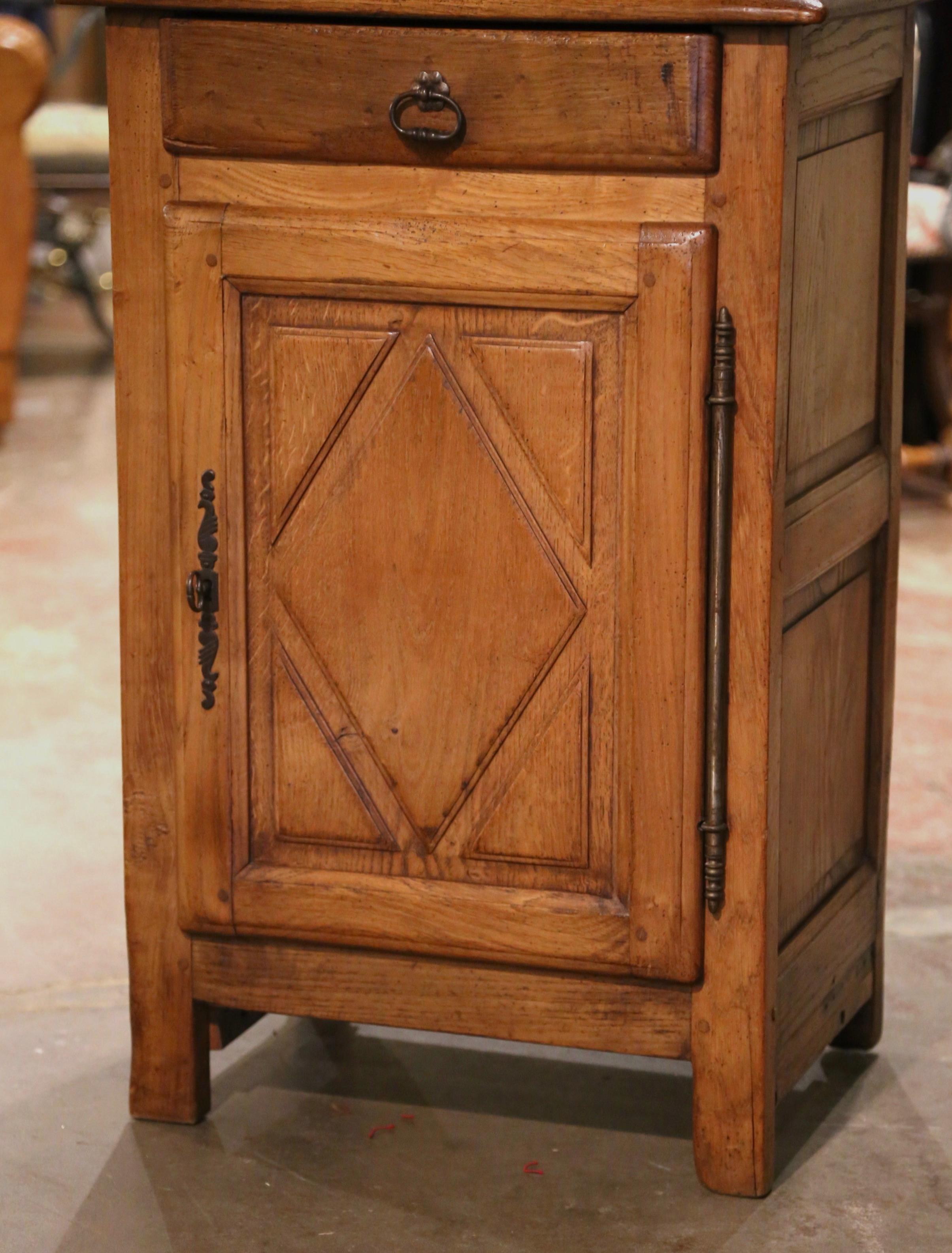 Patinated 19th Century French Louis XIII Carved Oak Jelly Cabinet from Normandy