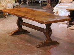 19th Century French Louis XIII Oak Refectory Monastery Dining Table