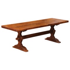 19th Century French Louis XIII Oak Refectory Monastery Dining Table