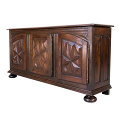 19th Century French Louis XIII Renaissance Style Enfilade Buffet 19th Century French Louis XIII Renaissance Style Enfilade Buffet