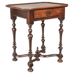 19th Century French Louis XIII Style Walnut Side Table