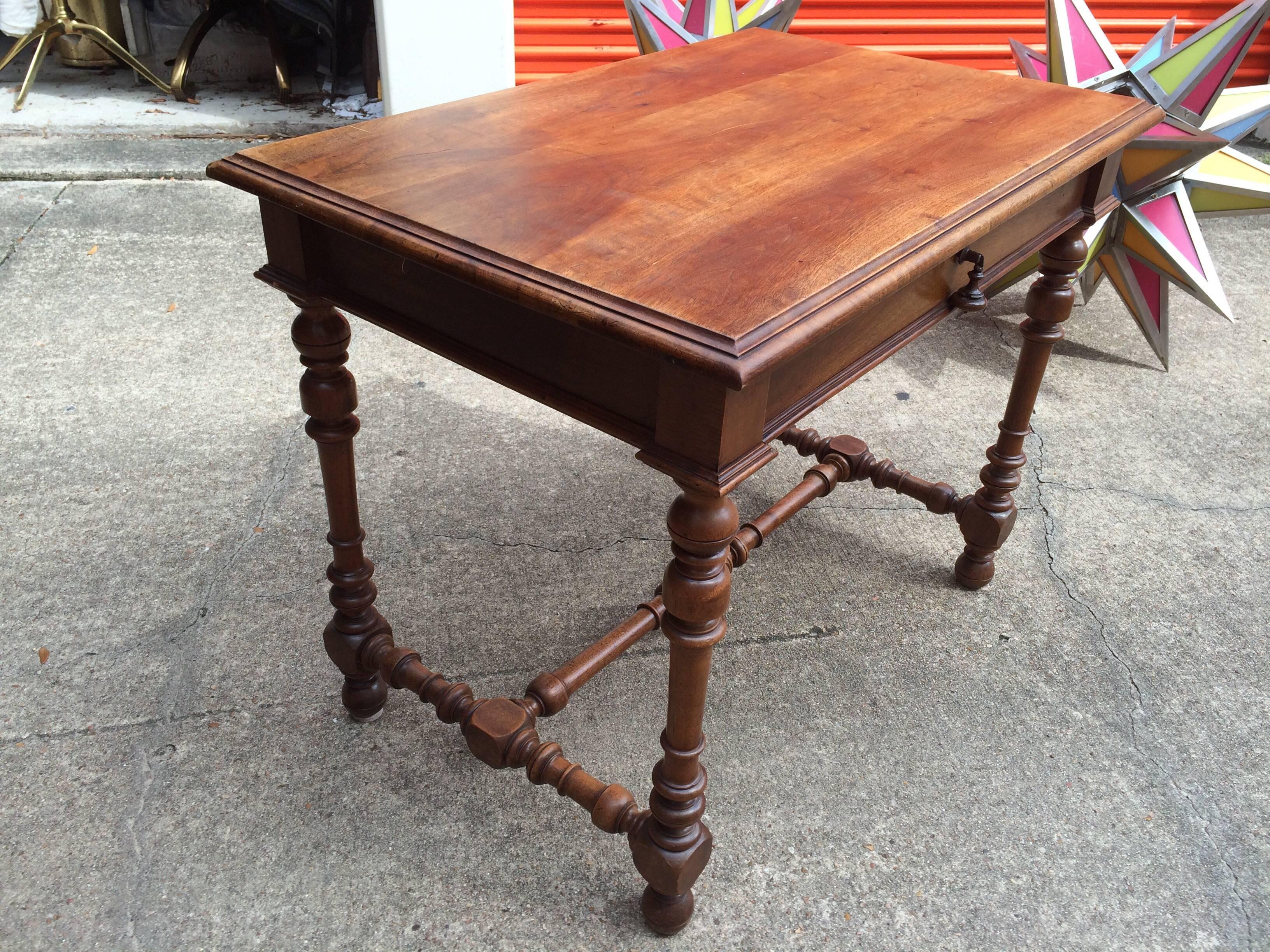 19th Century French Louis XIII Style Walnut Table 1