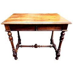 19th Century French Louis XIII Style Walnut Table