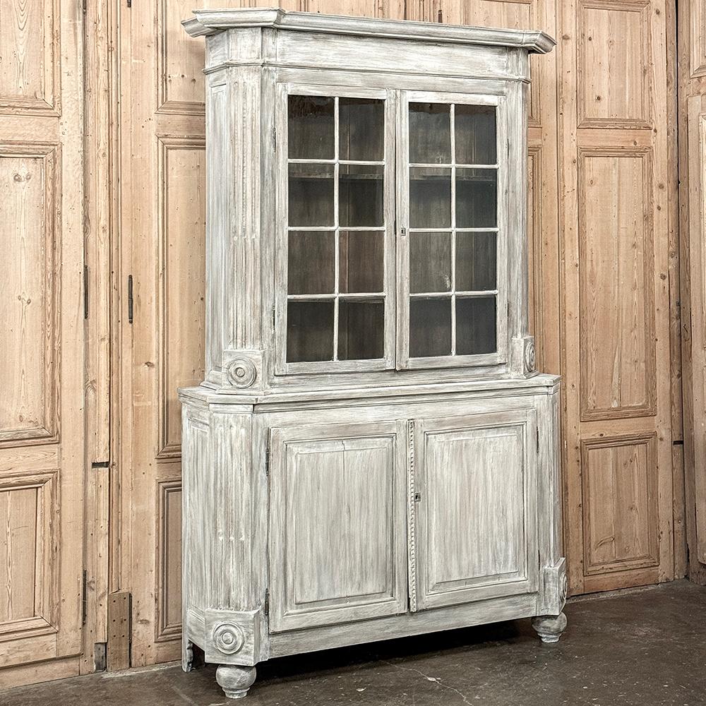 Francese Libreria francese Luigi XIII del XIX secolo in Oak imbiancato in vendita