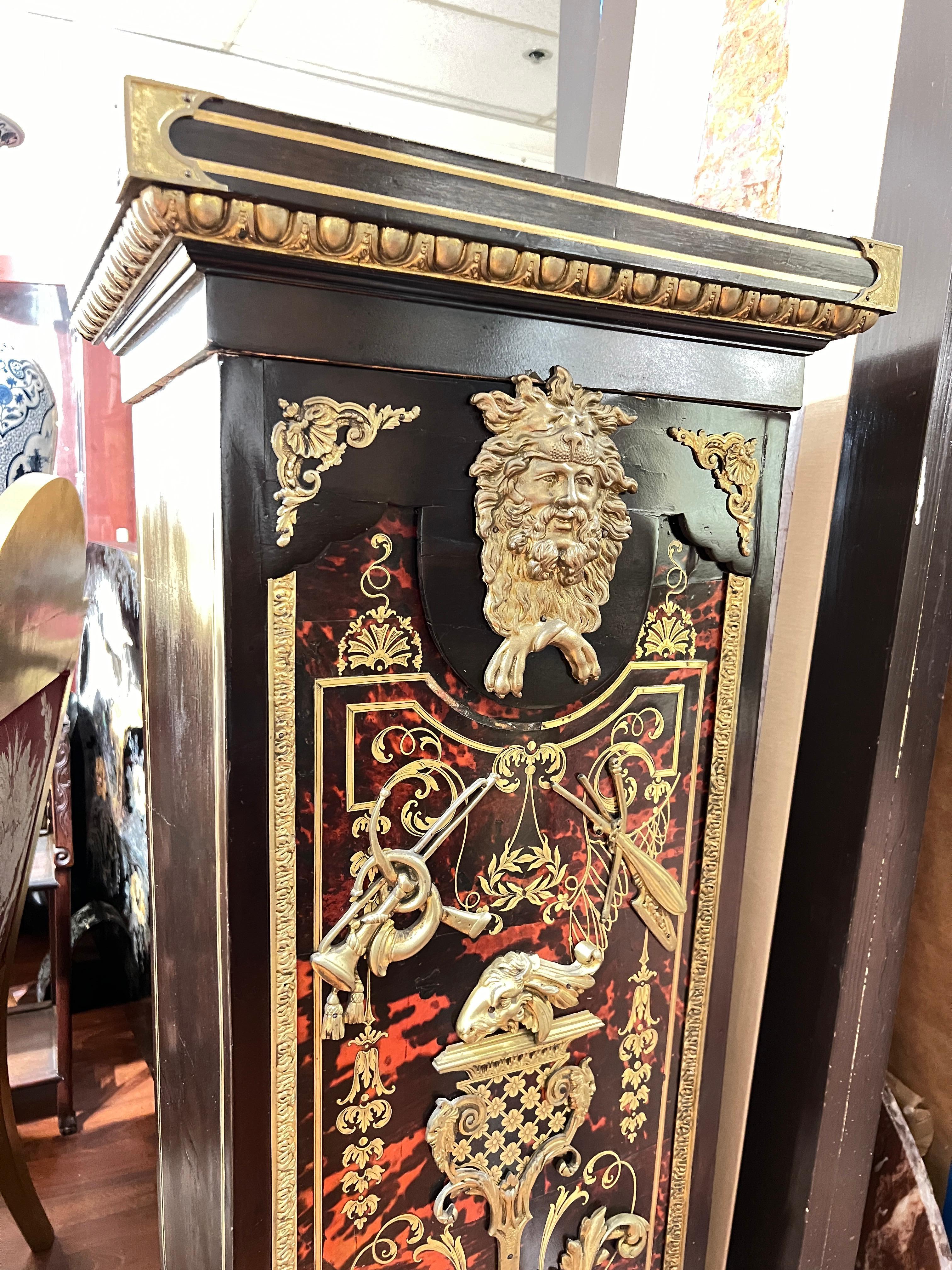 Piedistallo francese del XIX secolo in stile Luigi XIV Boulle in vendita 1