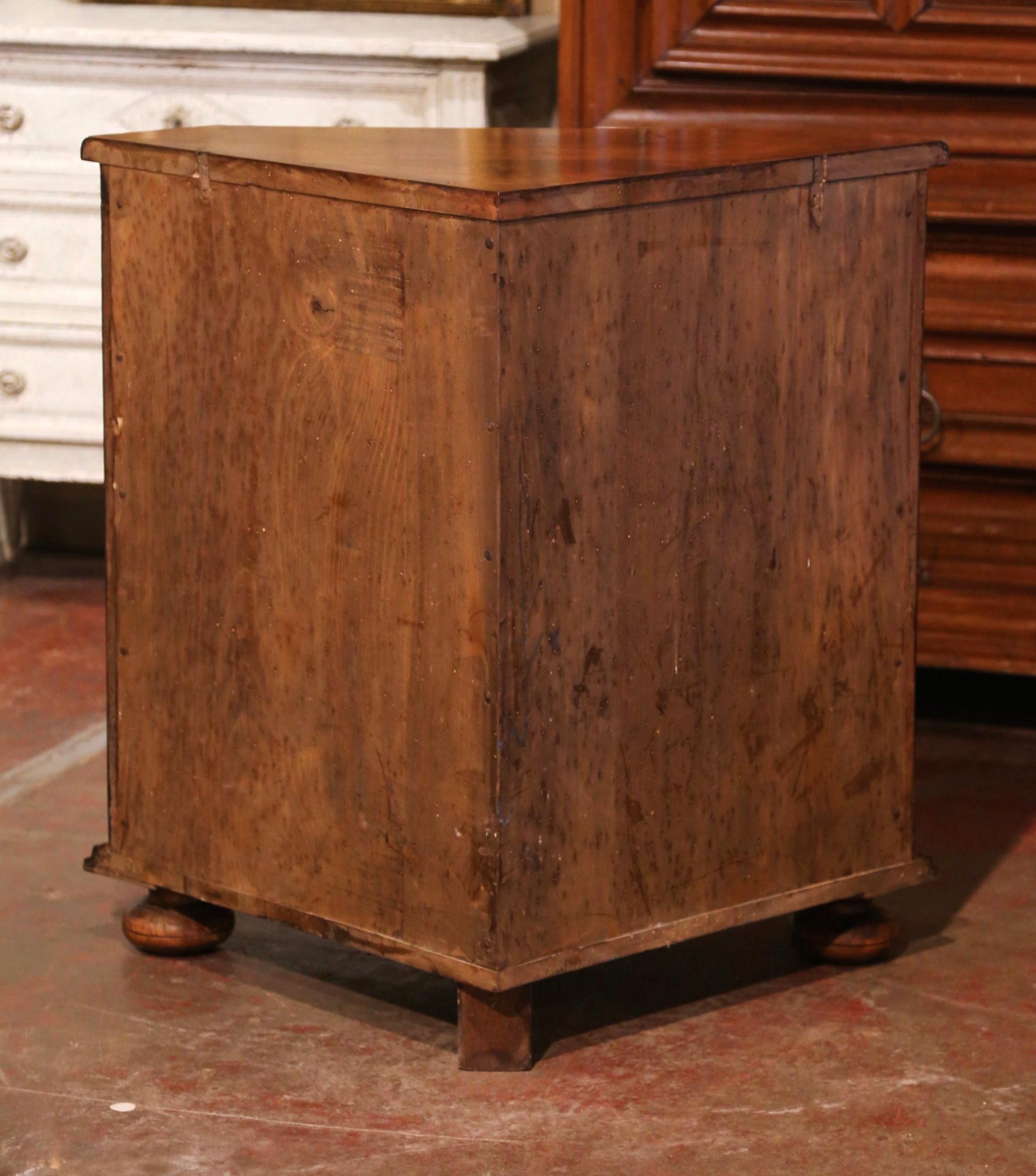 19th Century French Louis XIV Carved Walnut Encoignure Corner Cabinet For Sale 6