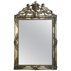 19th Century French Louis XIV Gilded Mirror