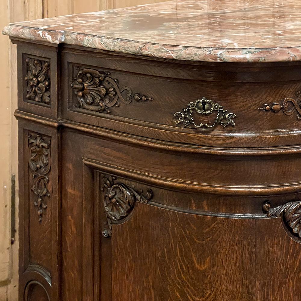19th Century French Louis XIV Marble Top Buffet For Sale 11