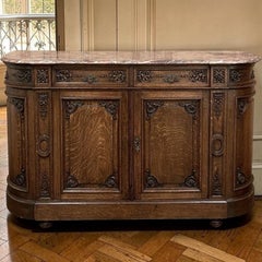 19th Century French Louis XIV Marble Top Buffet
