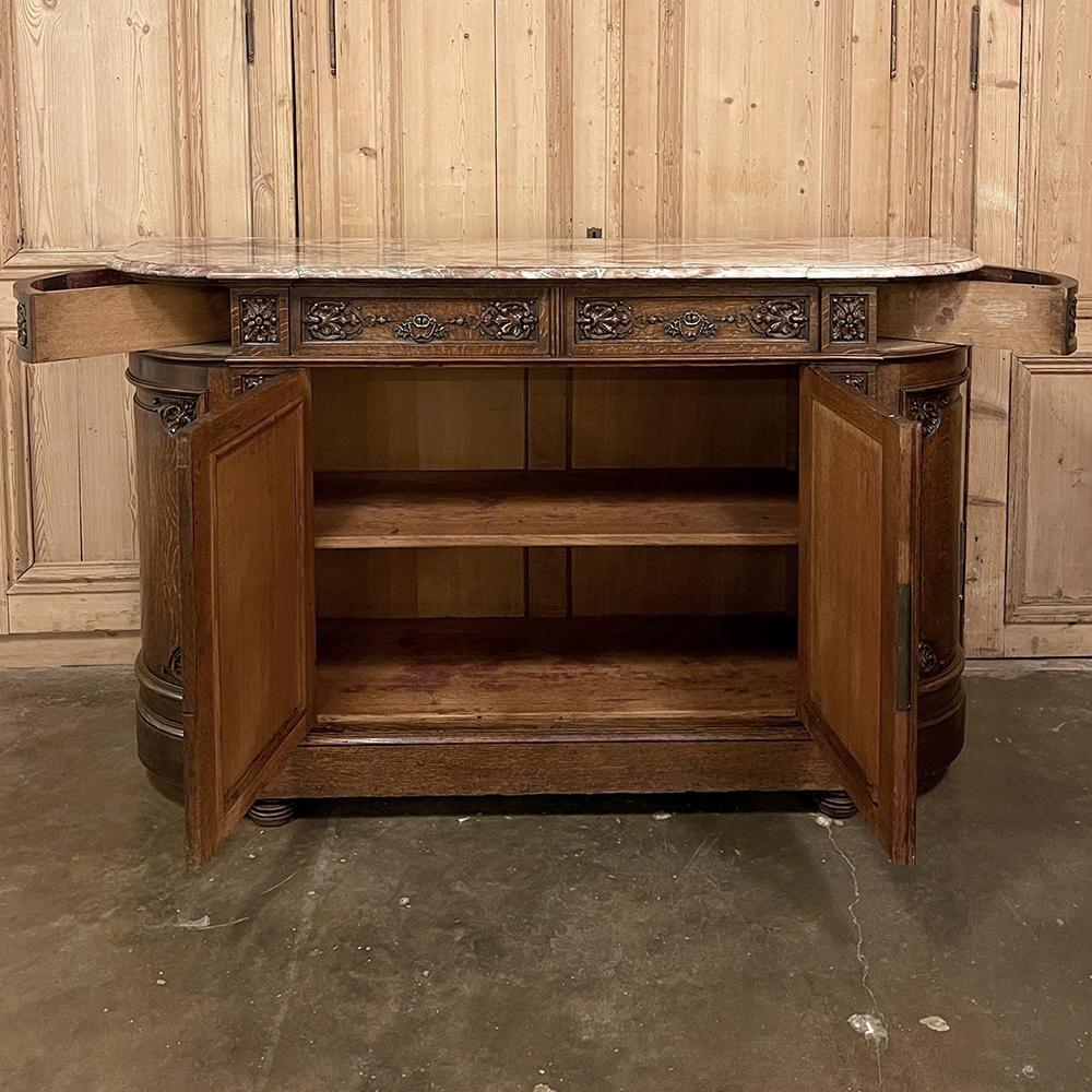 19th Century French Louis XIV Marble Top Buffet For Sale 3
