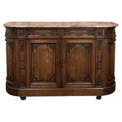 19th Century French Louis XIV Marble Top Buffet